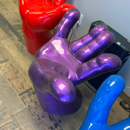 Purple Hand Chair Life Size Statue