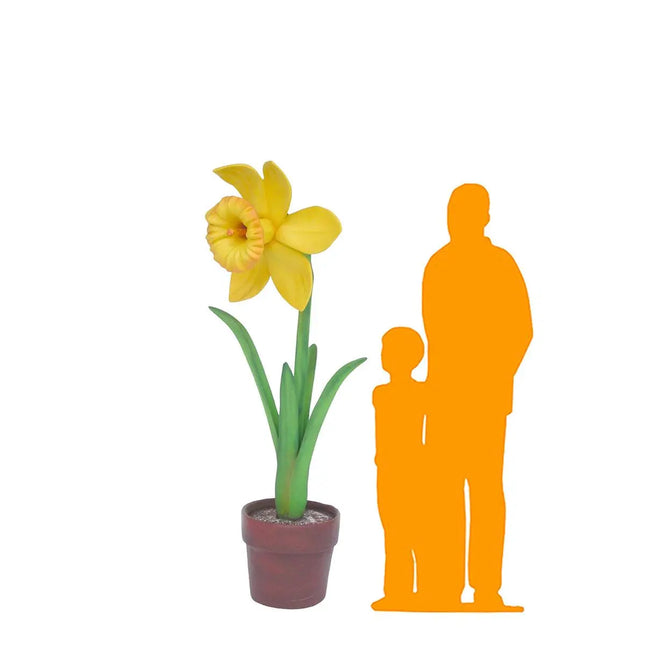 Large Narcis In Pot Over Sized Flower Statue LM Treasures - A