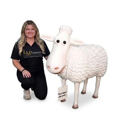 Comic Counting Sheep Life Size Statue