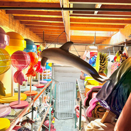 Jumping Hanging Dolphin Statue - LM Treasures 