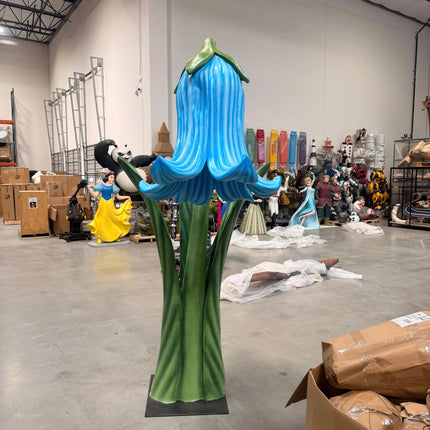 Giant Blue Flower on Metal Plate Statue LM Treasures - T