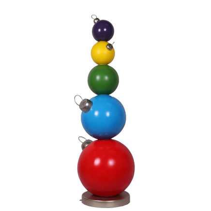 Stacked Colored Christmas Ornaments Statue - LM Treasures 