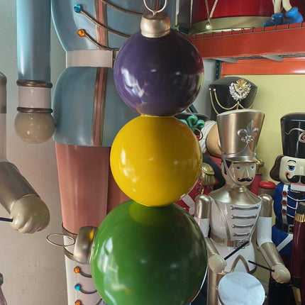 Stacked Colored Christmas Ornaments Statues Set of 2 - LM Treasures 