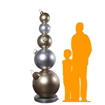 Stacked Christmas Ornaments Over Sized Statue - LM Treasures 