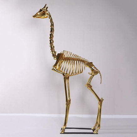 Gold Giraffe Skeleton Life Size Statue - LM Treasures 