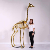 Gold Giraffe Skeleton Life Size Statue - LM Treasures 