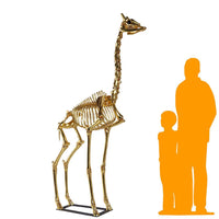 Gold Giraffe Skeleton Life Size Statue - LM Treasures 