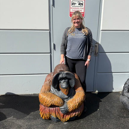 Orangutan Sitting Life Size Statue