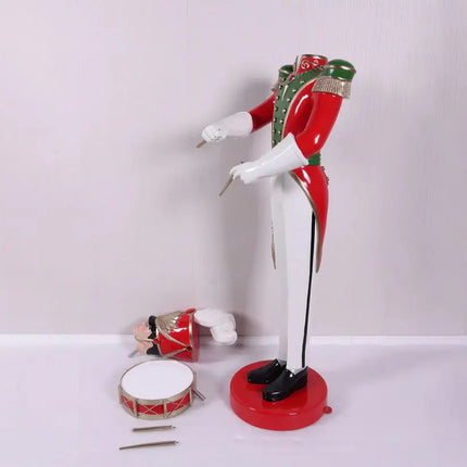 Art Deco Toy Soldier Drummer Life Size Christmas Statue