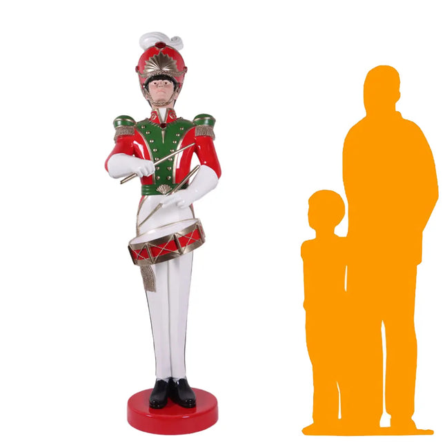 Art Deco Toy Soldier Drummer Life Size Christmas Statue