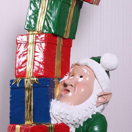 Elf With Stack Of Gifts Over Sized Statue - LM Treasures 