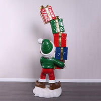 Elf With Stack Of Gifts Over Sized Statue - LM Treasures 