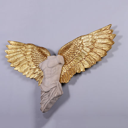 Small Male Angel Wings Wall Decor Statue
