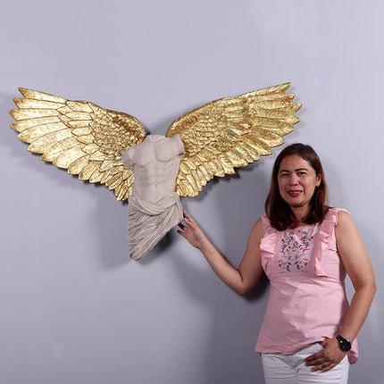 Small Male Angel Wings Wall Decor Statue