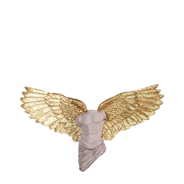Small Male Angel Wings Wall Decor Statue