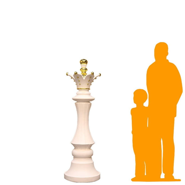 White Queen Chess Piece Life Size Statue - LM Treasures 