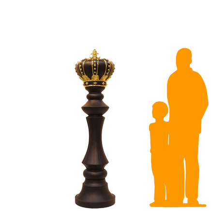 Black King Chess Piece Life Size Statue - LM Treasures 