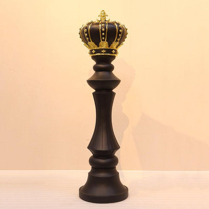 Black King Chess Piece Life Size Statue - LM Treasures 