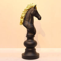 Black Knight Chess Piece Life Size Statue - LM Treasures 