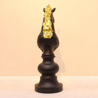 Black Knight Chess Piece Life Size Statue - LM Treasures 