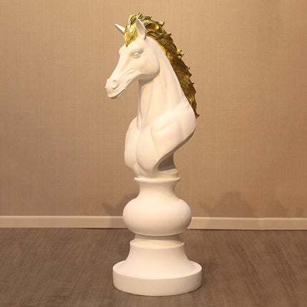 White Knight Chess Piece Life Size Statue - LM Treasures 