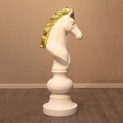 White Knight Chess Piece Life Size Statue - LM Treasures 