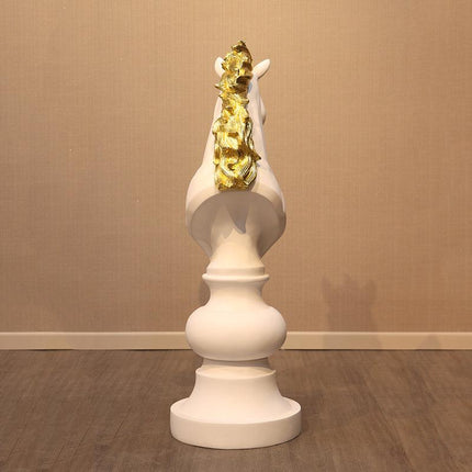 White Knight Chess Piece Life Size Statue - LM Treasures 