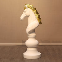 White Knight Chess Piece Life Size Statue - LM Treasures 