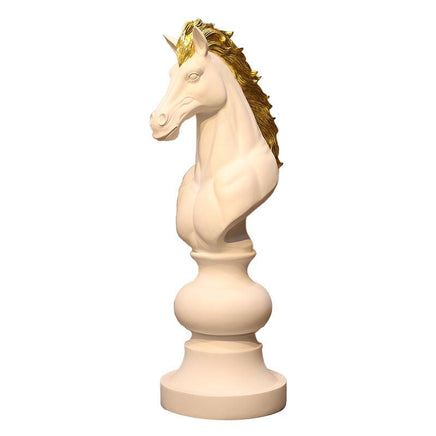 White Knight Chess Piece Life Size Statue