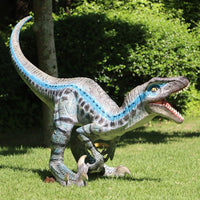 Velociraptor Baby Thunder Dinosaur Life Size Statue - LM Treasures 