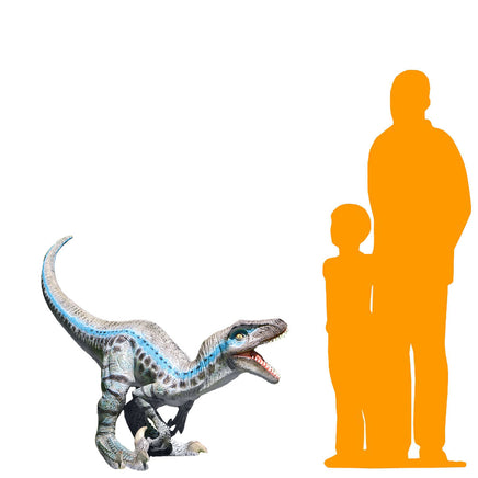 Velociraptor Baby Thunder Dinosaur Life Size Statue - LM Treasures 