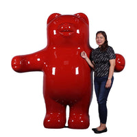 Jumbo Red Gummy Bear Over Sized Statue - LM Treasures 