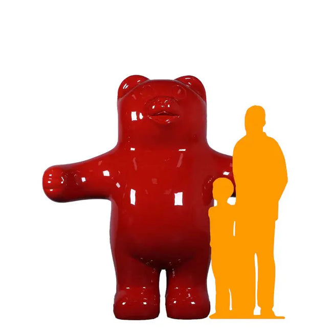 Jumbo Red Gummy Bear Over Sized Statue LM Treasures - H
