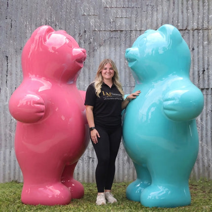 Jumbo Light Blue Gummy Bear Over Sized Statue LM Treasures - H