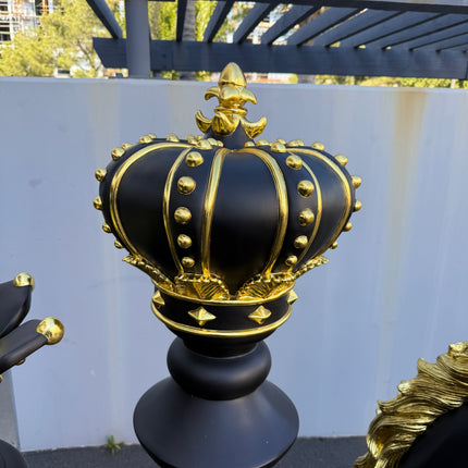 Black King Chess Piece Life Size Statue