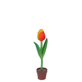 Small Tulip In Pot Flower Statue - LM Treasures 