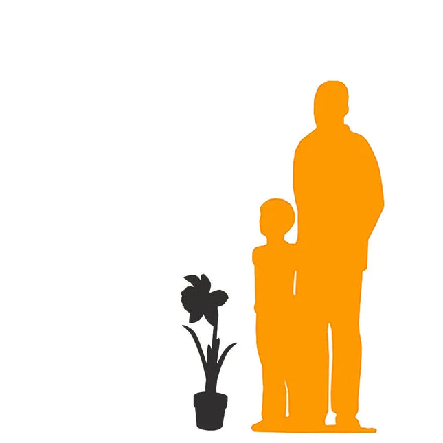 Small Yellow Narcis In Pot Flower Statue LM Treasures - A