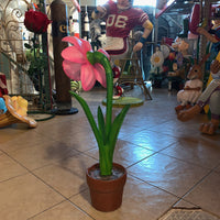 Small Pink Narcis In Pot Flower Statue - LM Treasures 