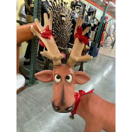 Standing Tangled Funny Reindeer Statue - LM Treasures 