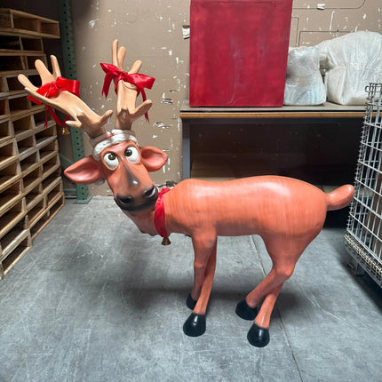 Standing Tangled Funny Reindeer Statue LM Treasures - A