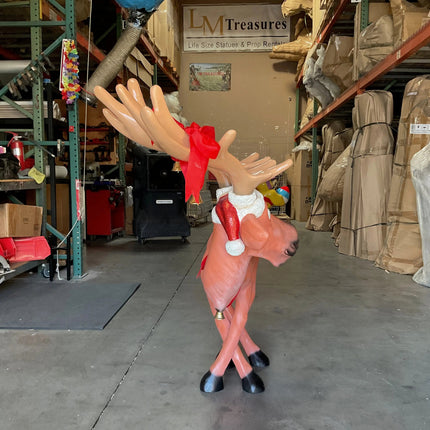 Standing Tangled Funny Reindeer Statue LM Treasures - A