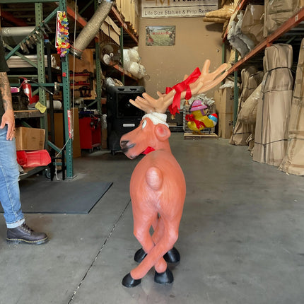 Standing Tangled Funny Reindeer Statue LM Treasures - A