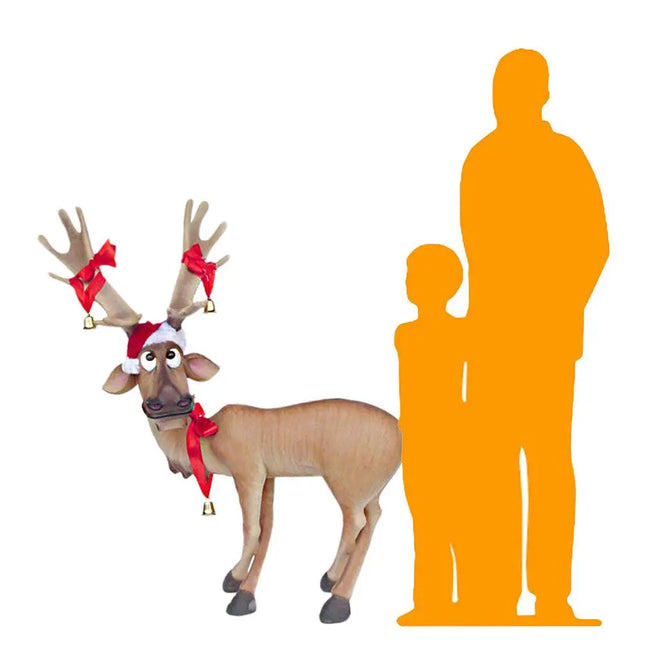 Standing Tangled Funny Reindeer Statue LM Treasures - A