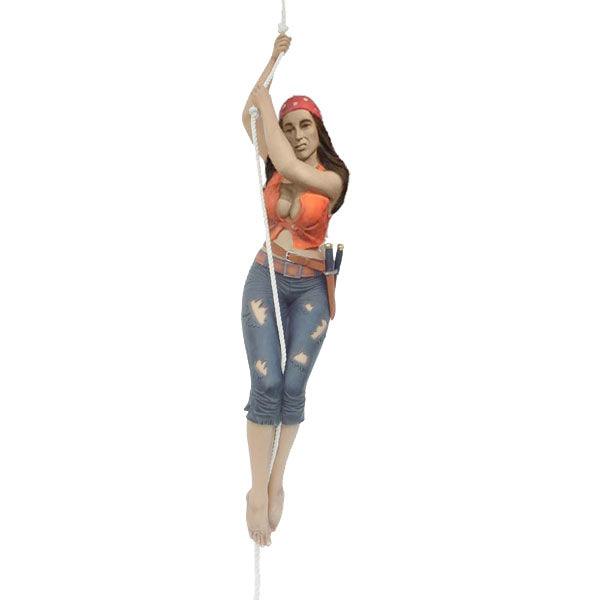 Hanging Lady Pirate Climbing Life Size Statue - LM Treasures 
