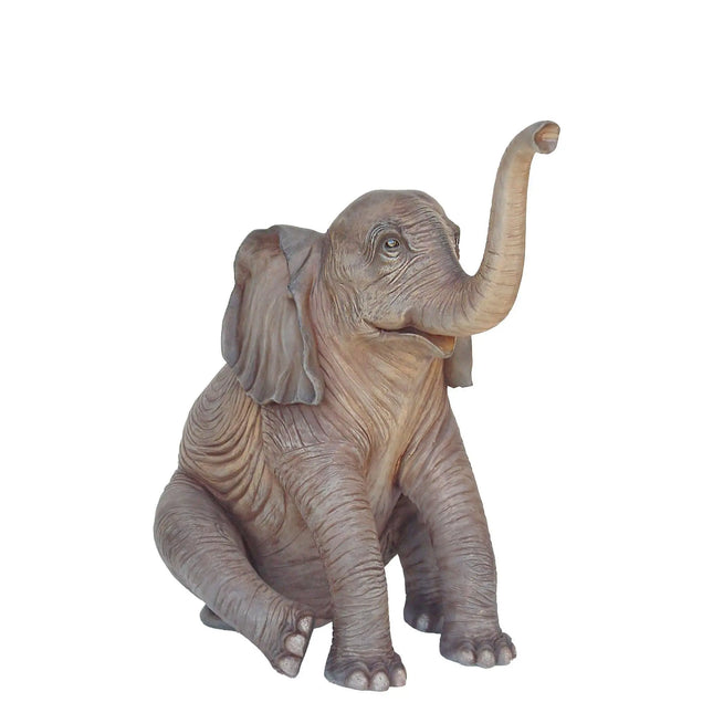 Sitting Baby Elephant Statue LM Treasures - A