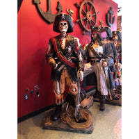 Pirate Captain Hook Skeleton Life Size Statue - LM Treasures 