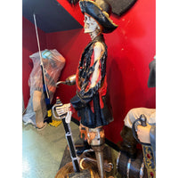 Pirate Captain Hook Skeleton Life Size Statue - LM Treasures 