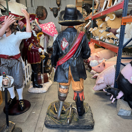 Pirate Captain Hook Skeleton Life Size Statue
