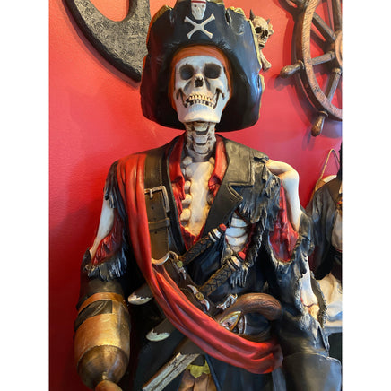 Pirate Captain Hook Skeleton Life Size Statue - LM Treasures 