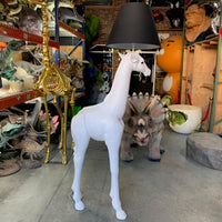 White Baby Giraffe Lamp Statue - LM Treasures 